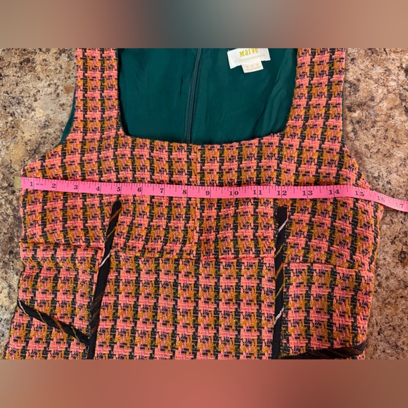 Anthropologie Maeve Tweed Plaid Mini Dress Size 2 - Picture 4 of 5